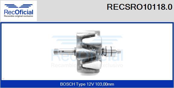 RECOFICIAL RECSRO10118.0 - Rotor, alternateur cwaw.fr