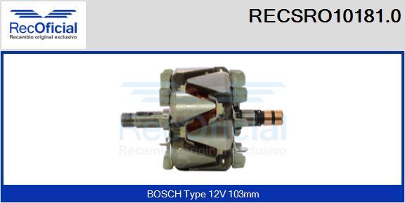 RECOFICIAL RECSRO10181.0 - Rotor, alternateur cwaw.fr