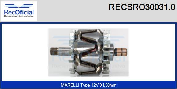 RECOFICIAL RECSRO30031.0 - Rotor, alternateur cwaw.fr