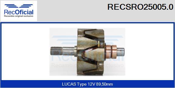 RECOFICIAL RECSRO25005.0 - Rotor, alternateur cwaw.fr