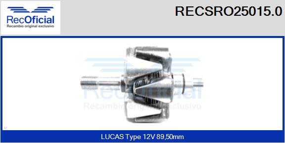 RECOFICIAL RECSRO25015.0 - Rotor, alternateur cwaw.fr