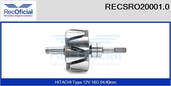 RECOFICIAL RECSRO20001.0 - Rotor, alternateur cwaw.fr