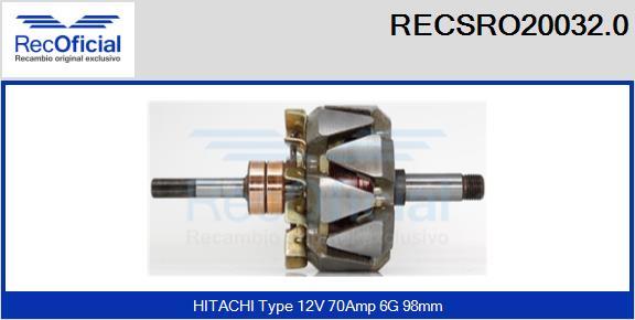 RECOFICIAL RECSRO20032.0 - Rotor, alternateur cwaw.fr