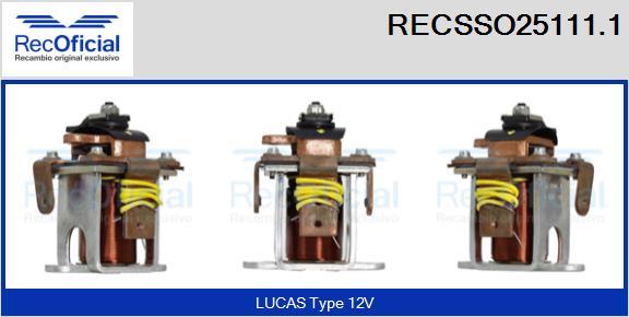 RECOFICIAL RECSSO25111.1 - Contacteur, démarreur cwaw.fr