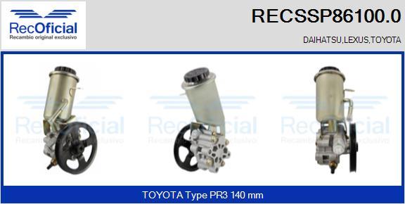 RECOFICIAL RECSSP86100.0 - Pompe hydraulique, direction cwaw.fr