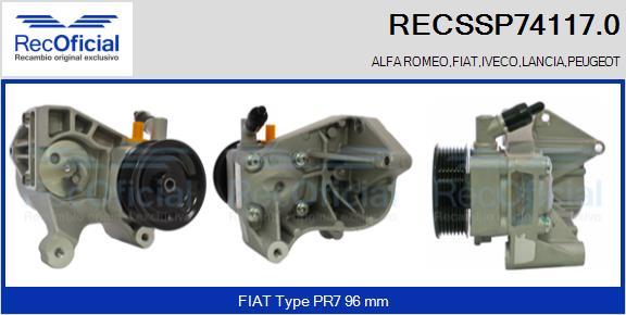 RECOFICIAL RECSSP74117.0 - Pompe hydraulique, direction cwaw.fr