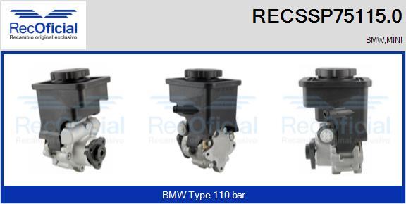 RECOFICIAL RECSSP75115.0 - Pompe hydraulique, direction cwaw.fr