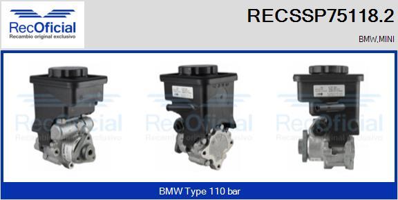 RECOFICIAL RECSSP75118.2 - Pompe hydraulique, direction cwaw.fr