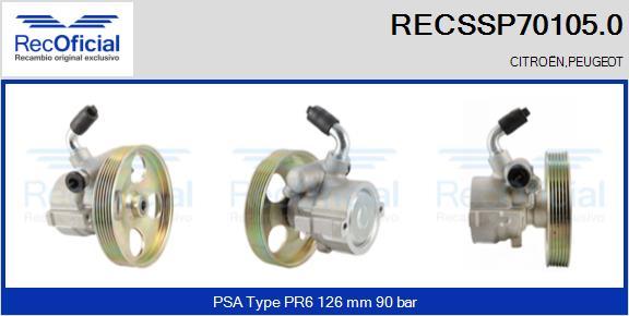 RECOFICIAL RECSSP70105.0 - Pompe hydraulique, direction cwaw.fr