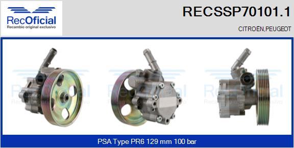 RECOFICIAL RECSSP70101.1 - Pompe hydraulique, direction cwaw.fr