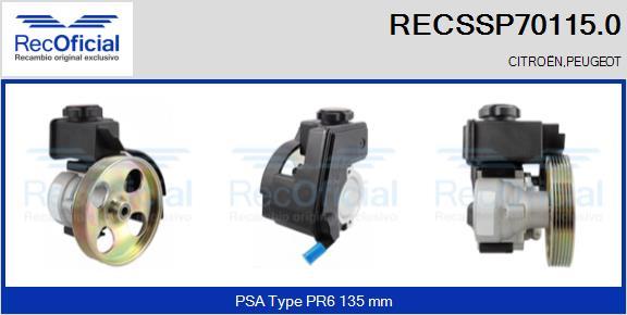 RECOFICIAL RECSSP70115.0 - Pompe hydraulique, direction cwaw.fr