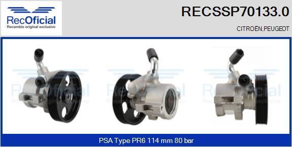 RECOFICIAL RECSSP70133.0 - Pompe hydraulique, direction cwaw.fr