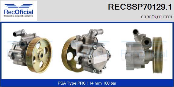 RECOFICIAL RECSSP70129.1 - Pompe hydraulique, direction cwaw.fr