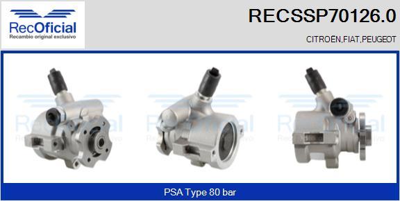 RECOFICIAL RECSSP70126.0 - Pompe hydraulique, direction cwaw.fr