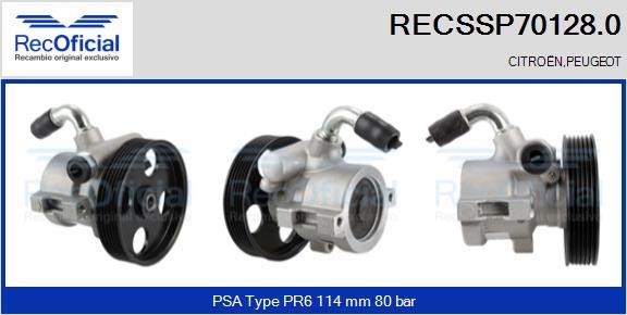 RECOFICIAL RECSSP70128.0 - Pompe hydraulique, direction cwaw.fr