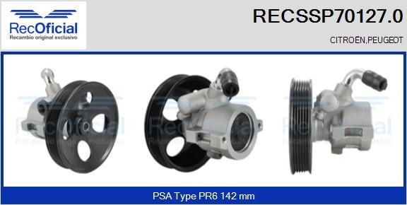 RECOFICIAL RECSSP70127.0 - Pompe hydraulique, direction cwaw.fr