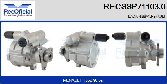 RECOFICIAL RECSSP71103.0 - Pompe hydraulique, direction cwaw.fr