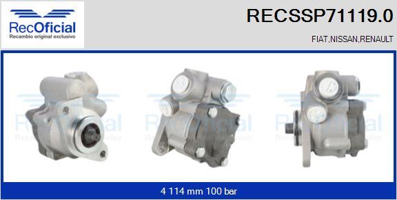 RECOFICIAL RECSSP71119.0 - Pompe hydraulique, direction cwaw.fr