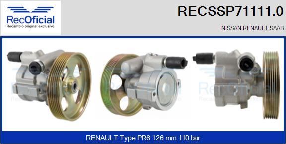 RECOFICIAL RECSSP71111.0 - Pompe hydraulique, direction cwaw.fr