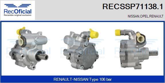 RECOFICIAL RECSSP71138.1 - Pompe hydraulique, direction cwaw.fr