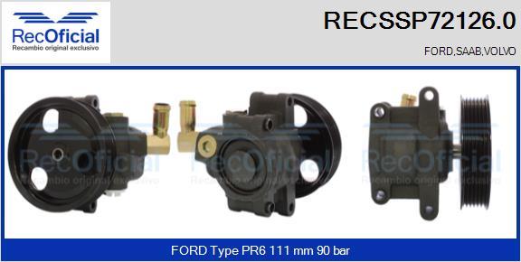 RECOFICIAL RECSSP72126.0 - Pompe hydraulique, direction cwaw.fr