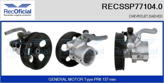 RECOFICIAL RECSSP77104.0 - Pompe hydraulique, direction cwaw.fr