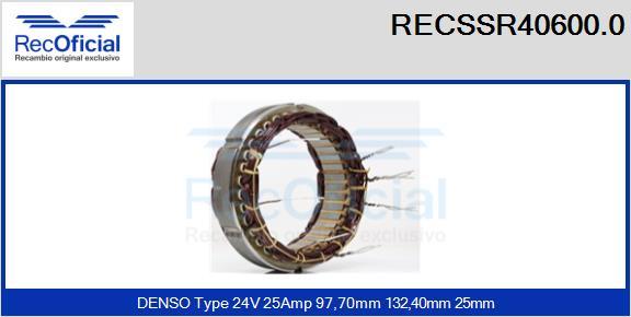 RECOFICIAL RECSSR40600.0 - Stator, alternateur cwaw.fr