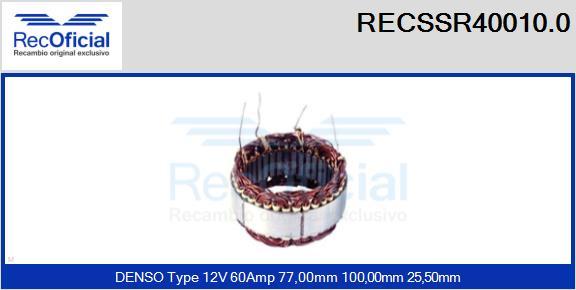 RECOFICIAL RECSSR40010.0 - Stator, alternateur cwaw.fr