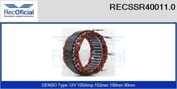 RECOFICIAL RECSSR40011.0 - Stator, alternateur cwaw.fr