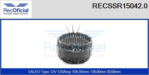 RECOFICIAL RECSSR15042.0 - Stator, alternateur cwaw.fr