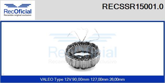 RECOFICIAL RECSSR15001.0 - Stator, alternateur cwaw.fr