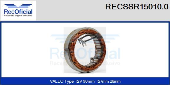 RECOFICIAL RECSSR15010.0 - Stator, alternateur cwaw.fr