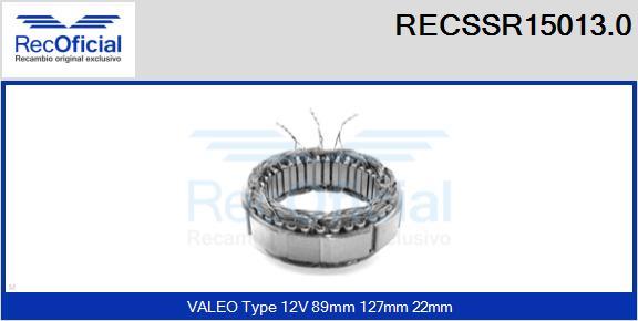 RECOFICIAL RECSSR15013.0 - Stator, alternateur cwaw.fr