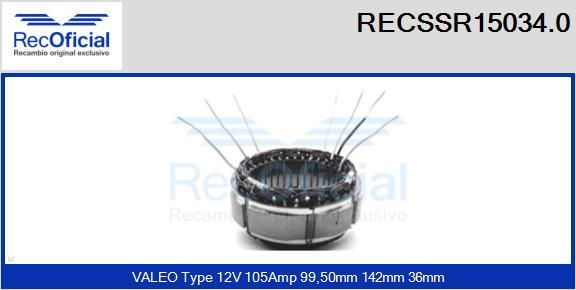 RECOFICIAL RECSSR15034.0 - Stator, alternateur cwaw.fr