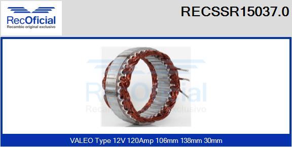 RECOFICIAL RECSSR15037.0 - Stator, alternateur cwaw.fr