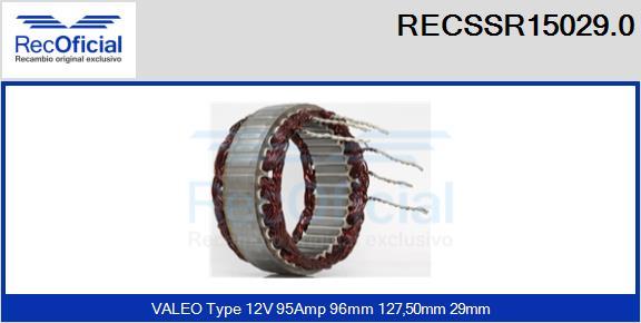 RECOFICIAL RECSSR15029.0 - Stator, alternateur cwaw.fr