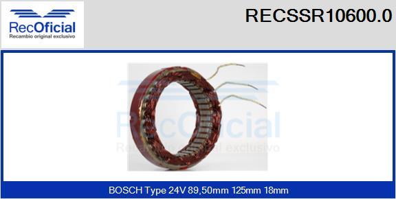 RECOFICIAL RECSSR10600.0 - Stator, alternateur cwaw.fr