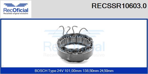 RECOFICIAL RECSSR10603.0 - Stator, alternateur cwaw.fr