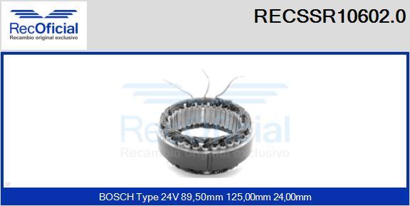 RECOFICIAL RECSSR10602.0 - Stator, alternateur cwaw.fr