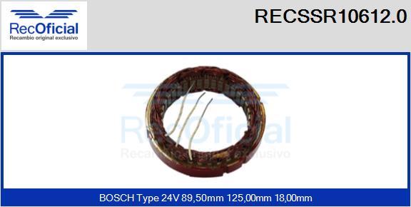 RECOFICIAL RECSSR10612.0 - Stator, alternateur cwaw.fr