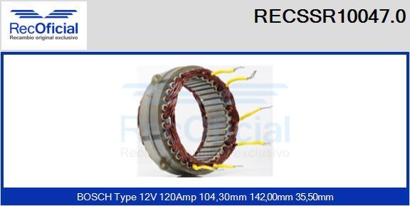 RECOFICIAL RECSSR10047.0 - Stator, alternateur cwaw.fr