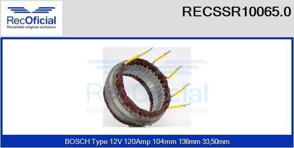 RECOFICIAL RECSSR10065.0 - Stator, alternateur cwaw.fr