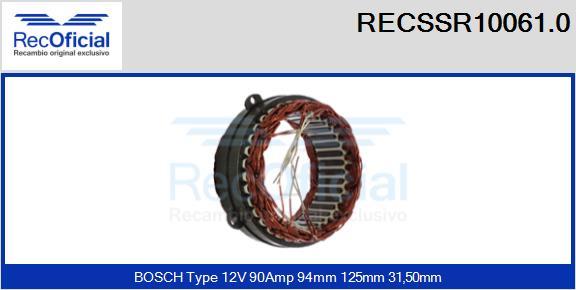 RECOFICIAL RECSSR10061.0 - Stator, alternateur cwaw.fr