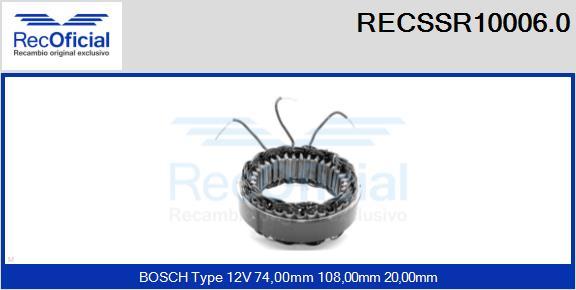 RECOFICIAL RECSSR10006.0 - Stator, alternateur cwaw.fr