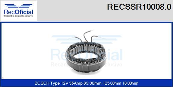 RECOFICIAL RECSSR10008.0 - Stator, alternateur cwaw.fr