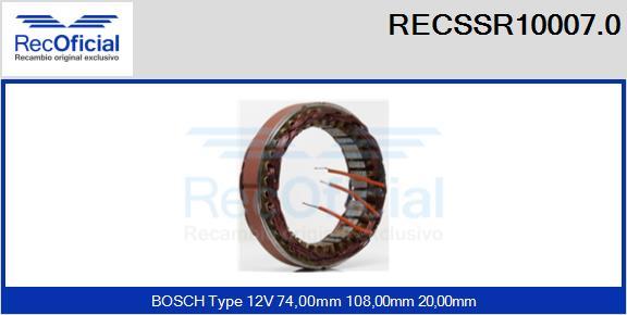 RECOFICIAL RECSSR10007.0 - Stator, alternateur cwaw.fr