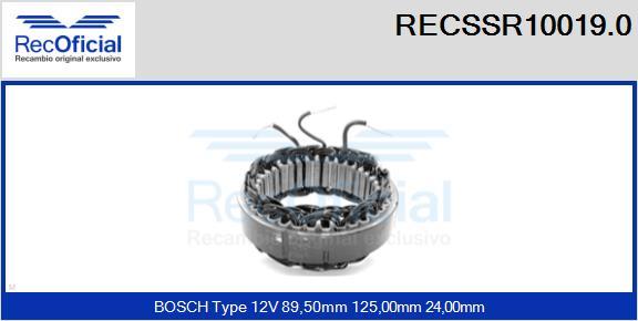 RECOFICIAL RECSSR10019.0 - Stator, alternateur cwaw.fr