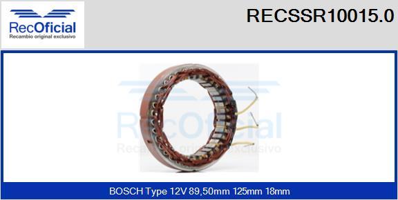 RECOFICIAL RECSSR10015.0 - Stator, alternateur cwaw.fr