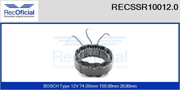 RECOFICIAL RECSSR10012.0 - Stator, alternateur cwaw.fr