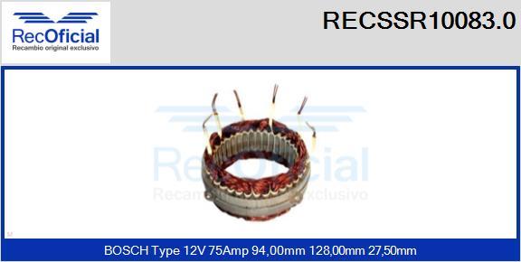 RECOFICIAL RECSSR10083.0 - Stator, alternateur cwaw.fr